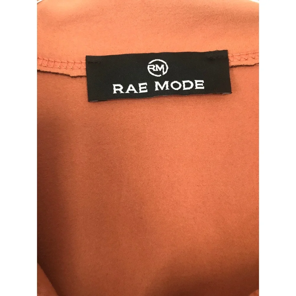 Rae Mode Womens 1X Activewear Set Desert Sun Half Zip‎ Top Cropped Leggings